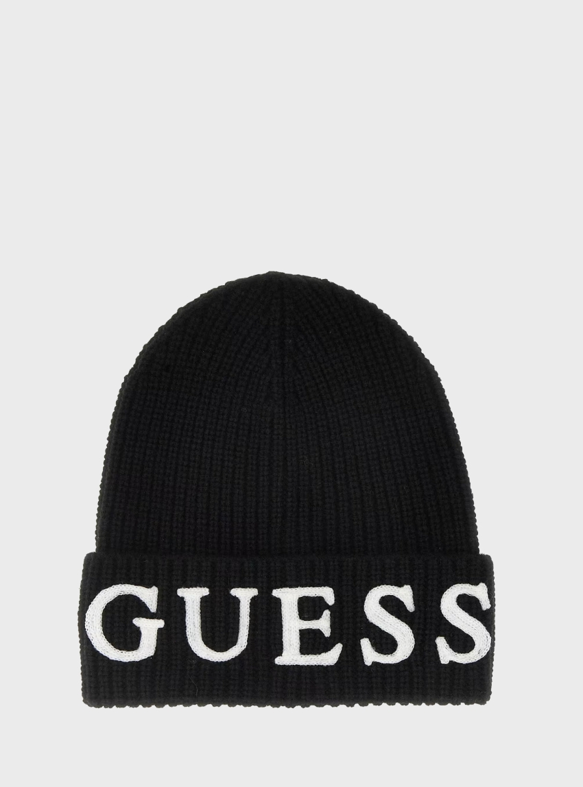 Guess Beanie And Scarf Gift Set - Black