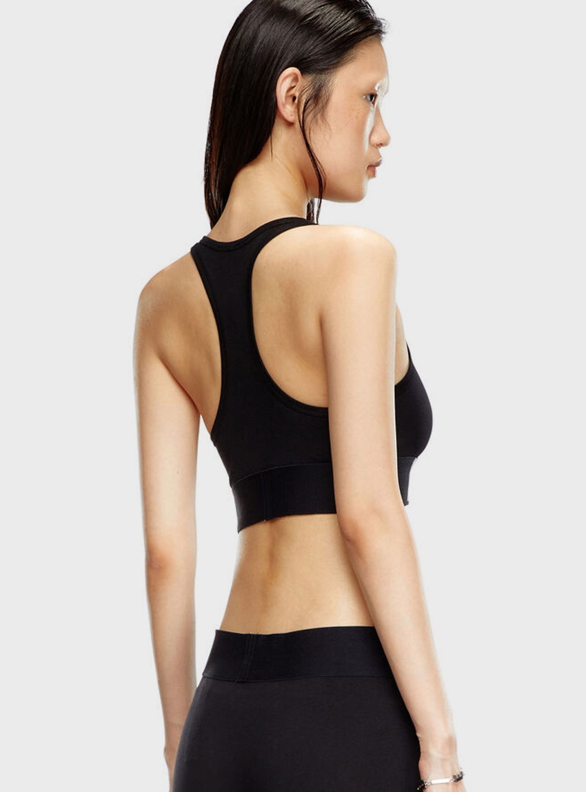 Diesel Ufsb-Cotton-Race-Bralette-Xl Bra - Black