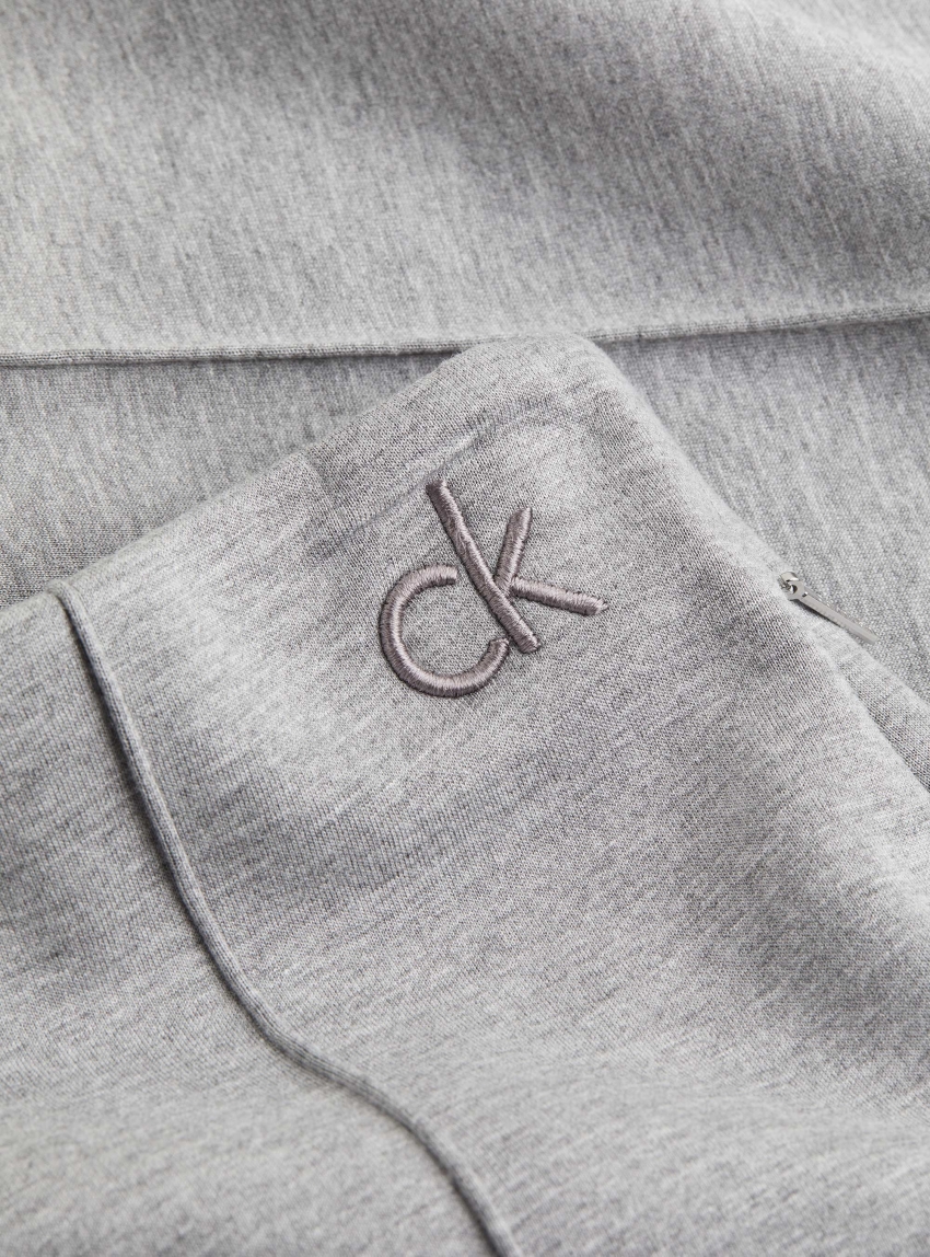 Calvin Klein Viscose Bonded Tailored Pants - Light Grey Melange