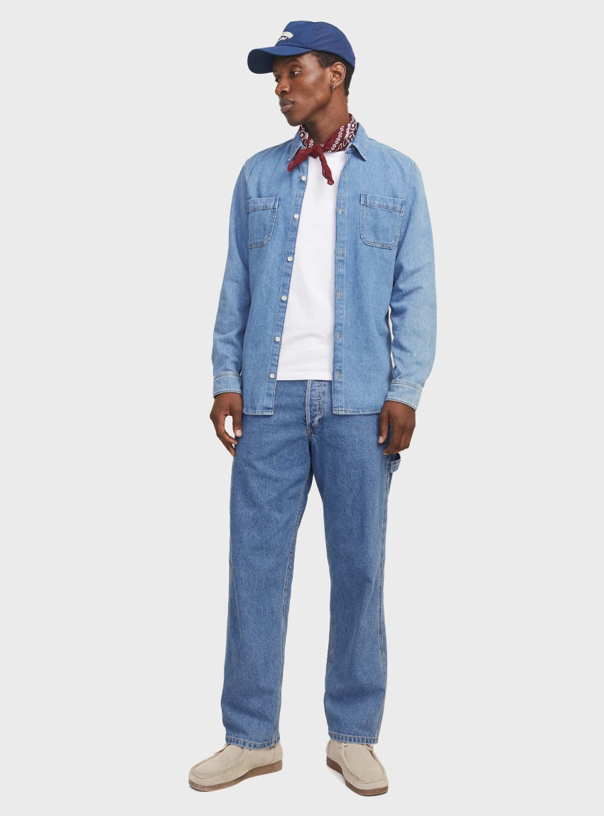 Jack & Jones Eddie Jjcarpenter Sq 735 Jeans - Stonewashed Denim