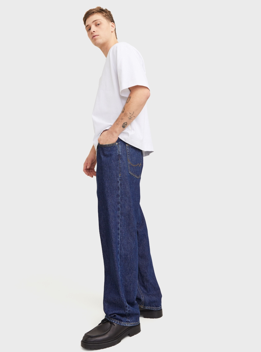 Jack & Jones Alex Original Sbd 599 Baggy Fit Jeans - Unwashed Denim