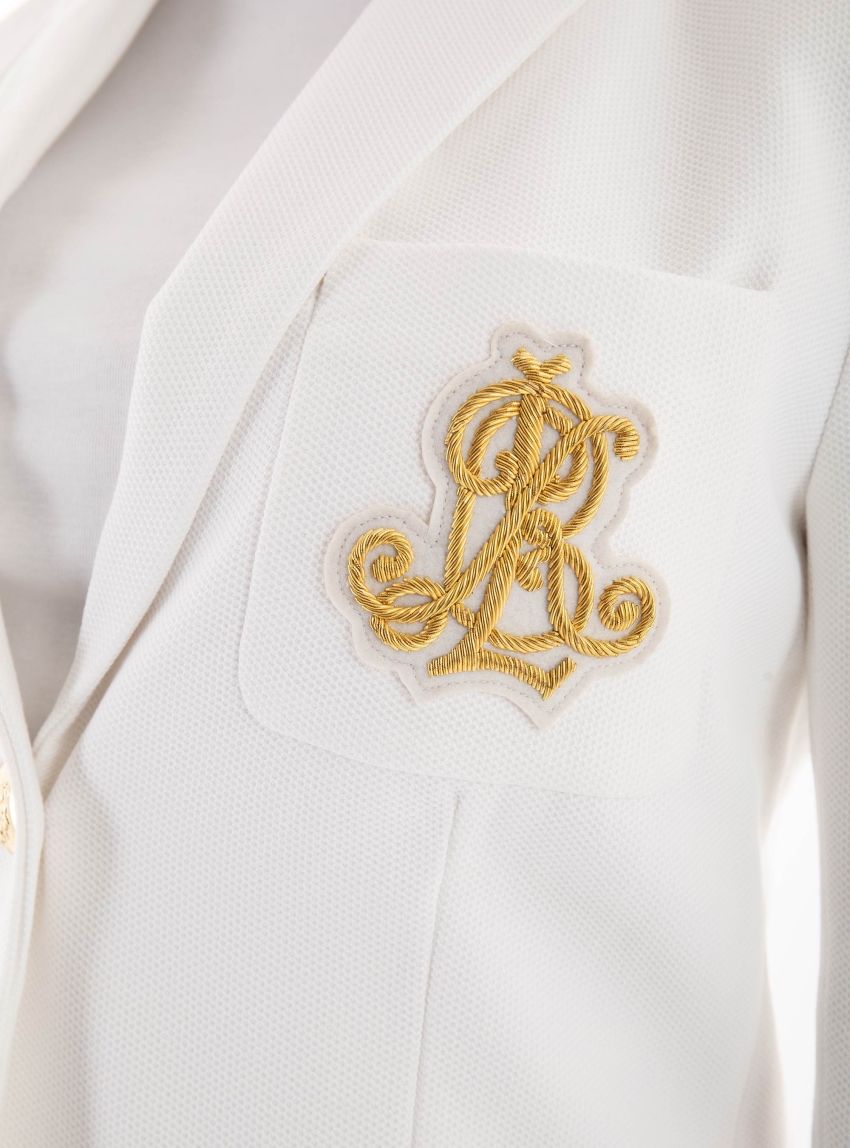 LAUREN Ralph Lauren Bullion Jacquard Blazer - White