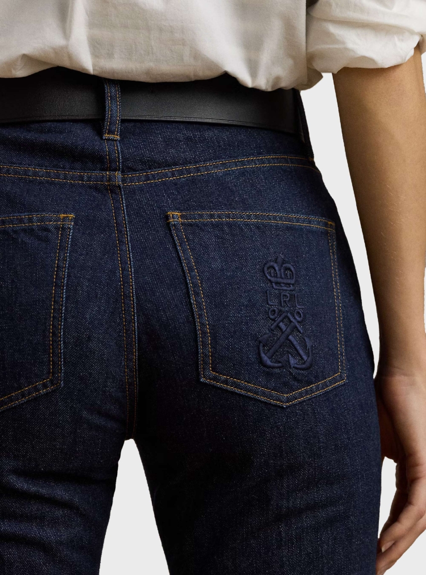 LAUREN Ralph Lauren High-Rise Flare Jeans - Unwashed Denim