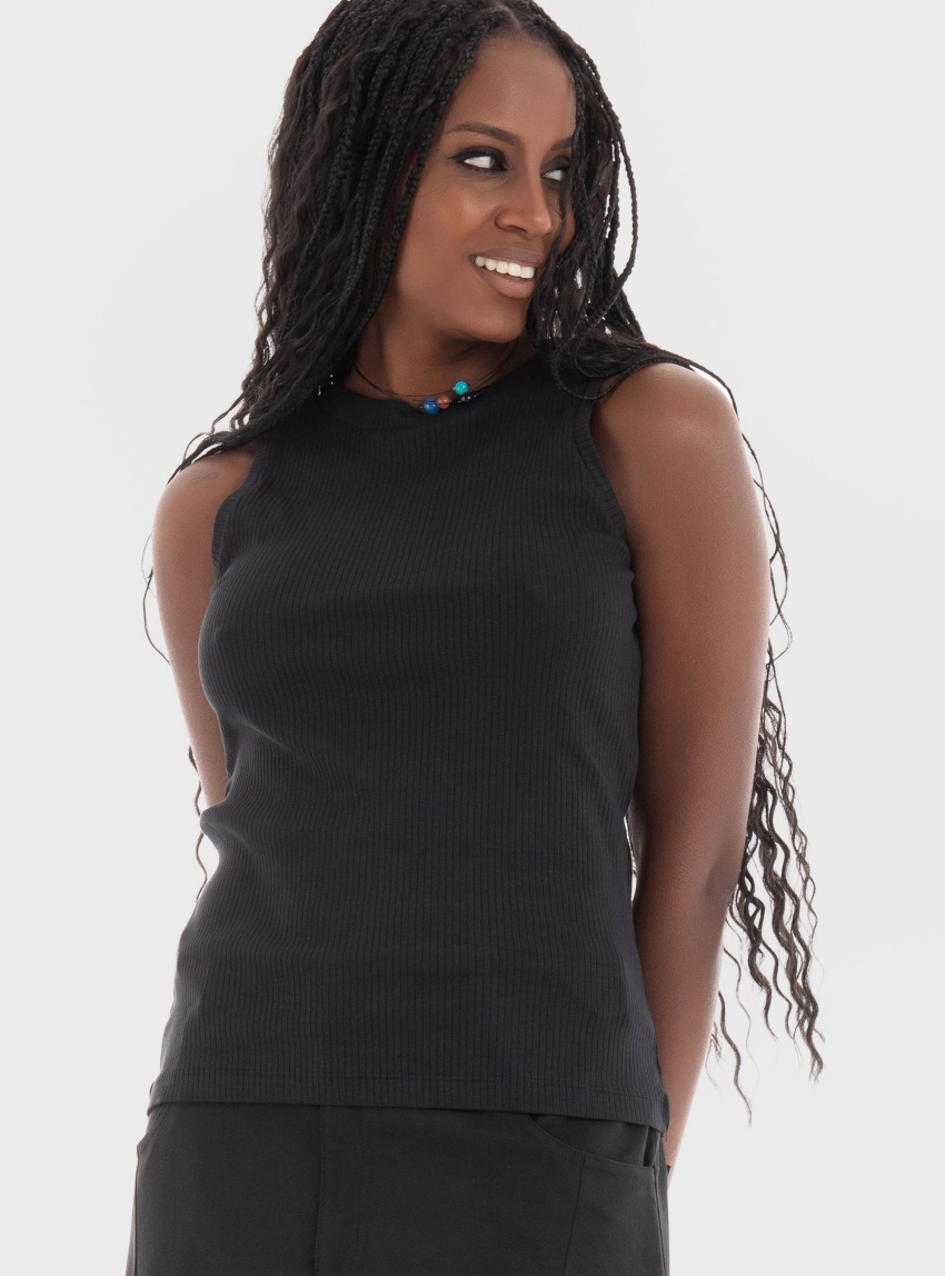 Vero Moda Lavender Sl O-Neck Top - Black