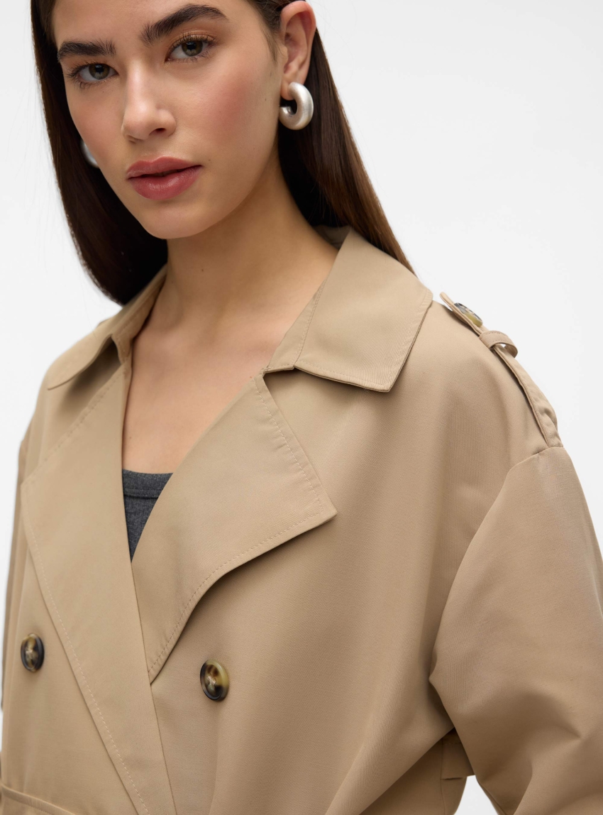 Vero Moda Chloe Long Trenchcoat - Beige