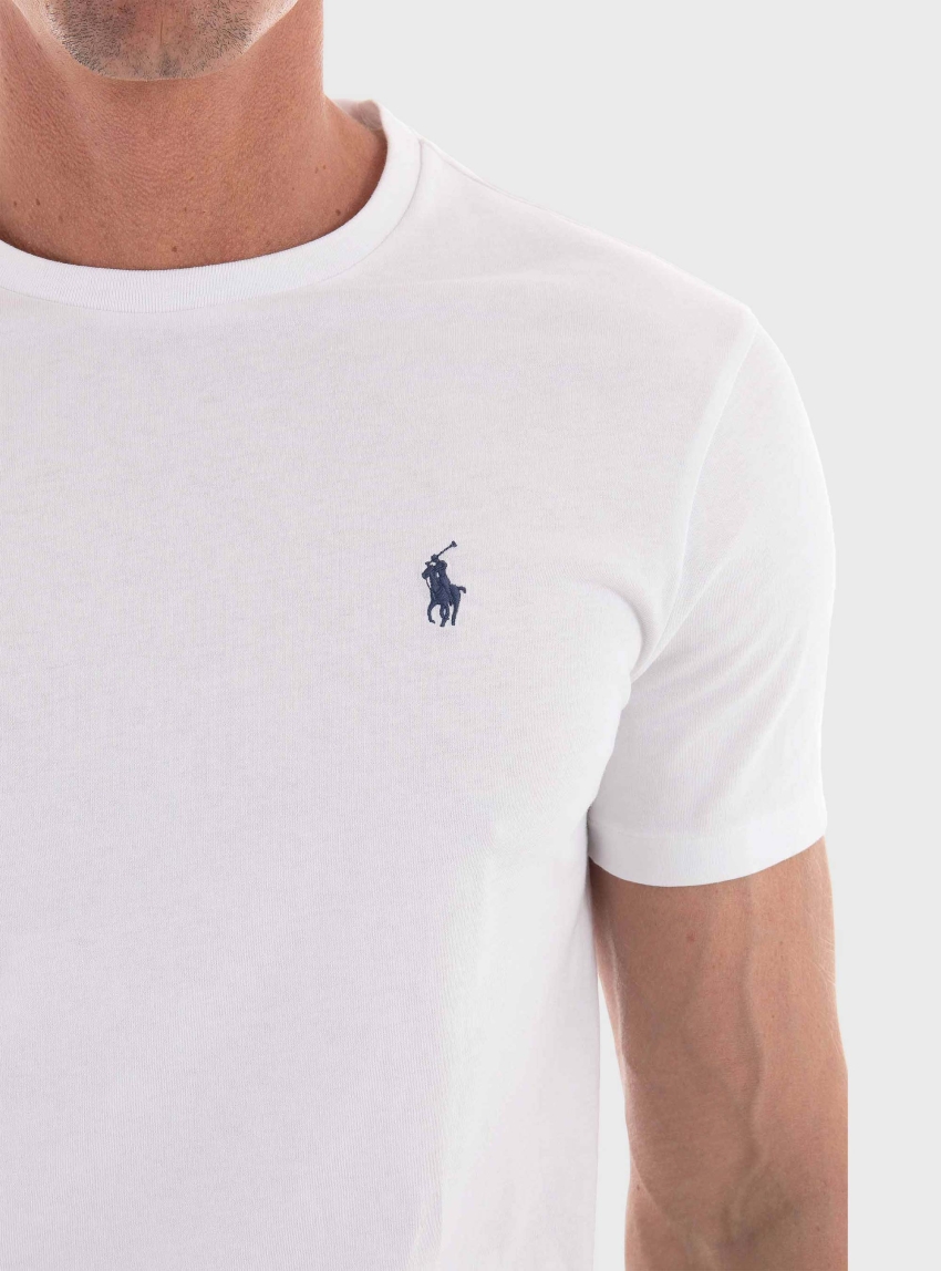 Polo Ralph Lauren Custom Slim Fit Jersey Crewneck T-Shirt - White