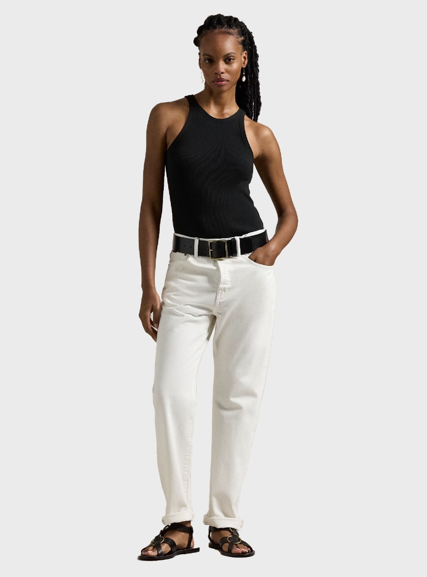 Polo Ralph Lauren Slouch Straight Fit Jeans - White