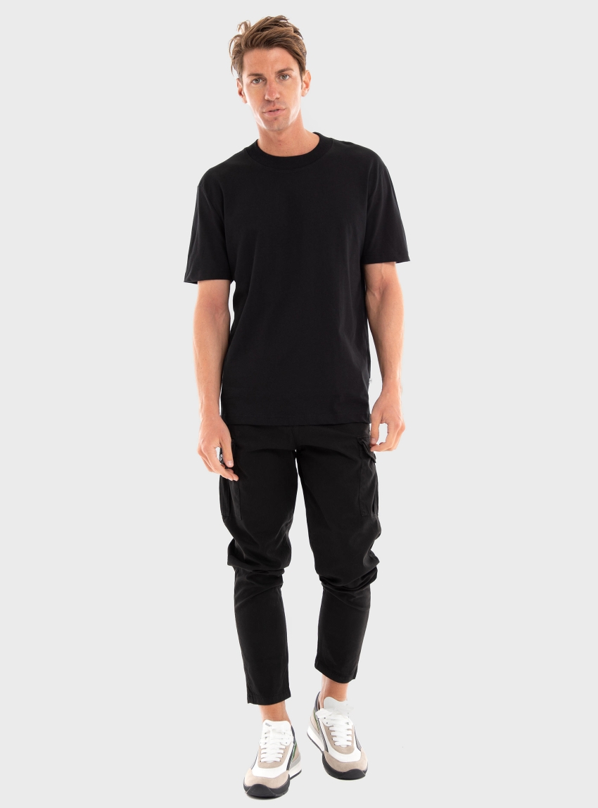 Selected Colman O-Neck Tee - Black
