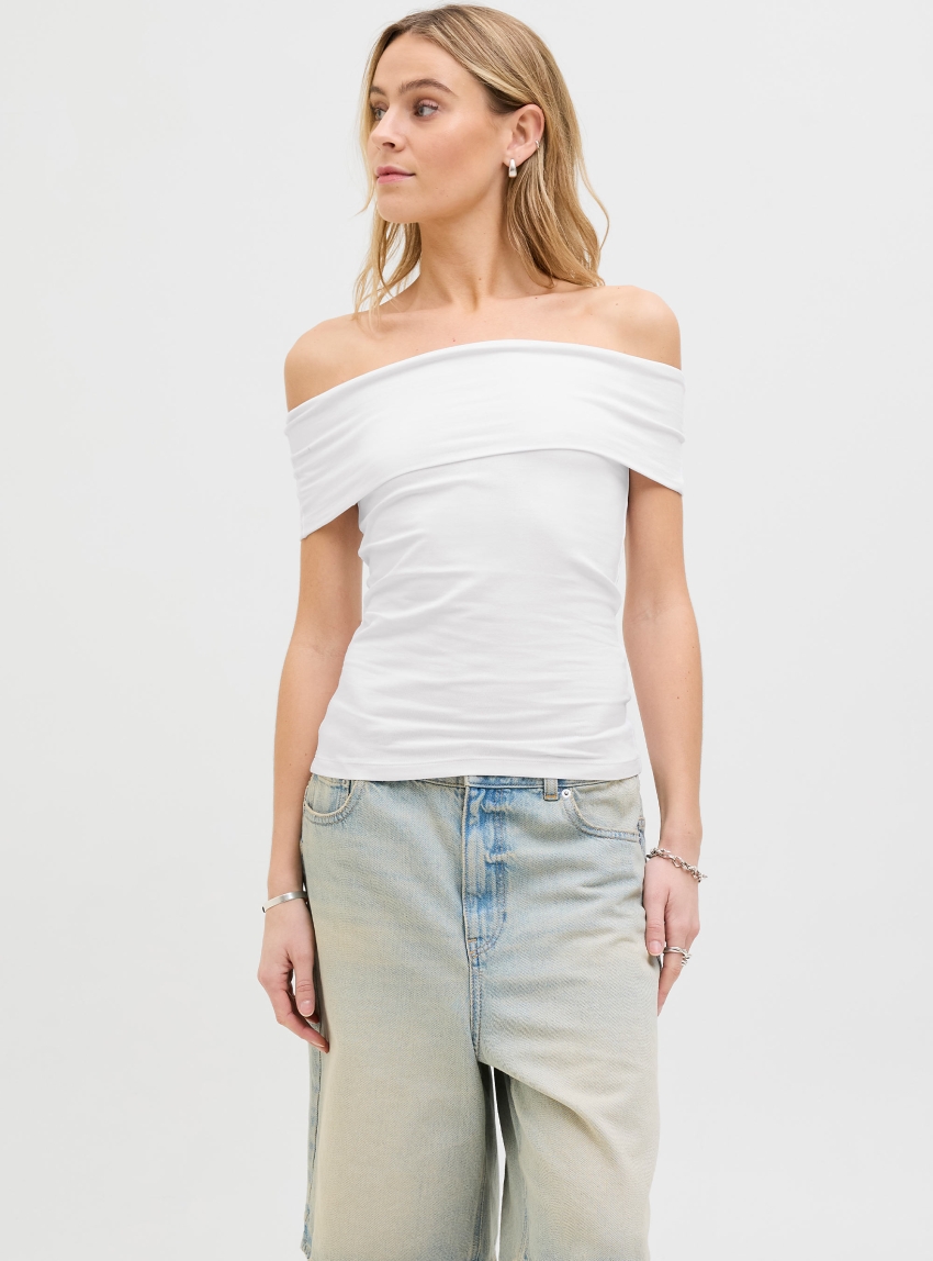 JJXX Gigi Bardot Top - White