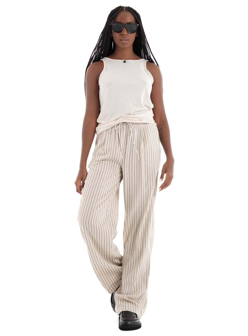 Vero Moda Jesmilo High Waist Wide Pants - Light Beige