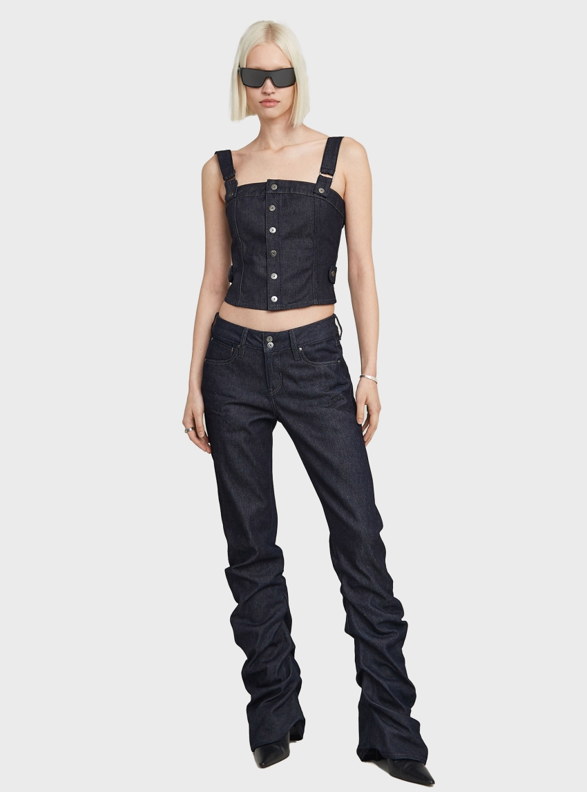 G-Star Bustier Top Detachable Straps - Raw Denim