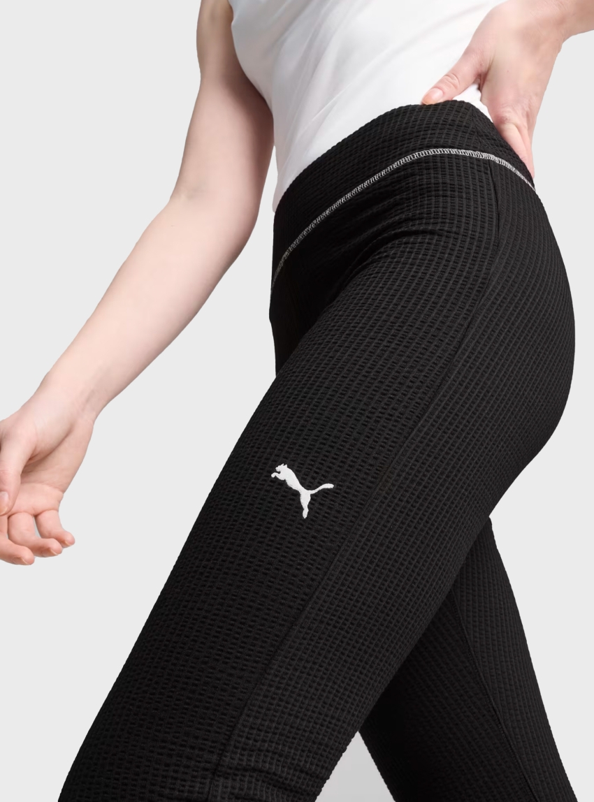 Puma DARE TO Textured Flared Leggings - Black
