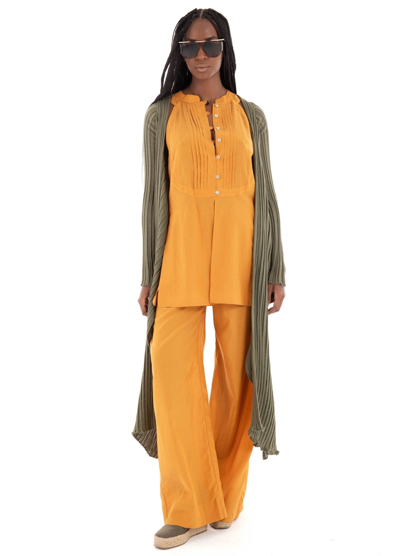 Black & Black  Pants - Orange