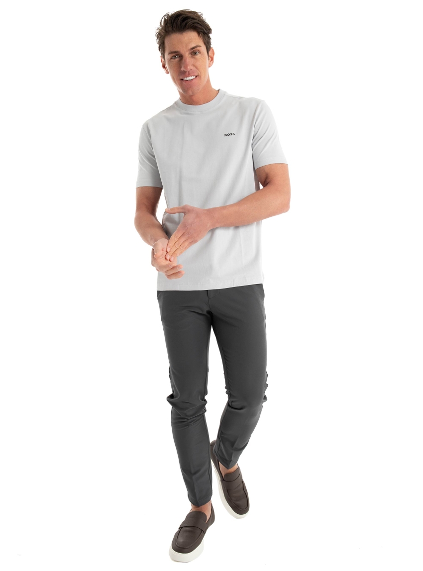 BOSS Slim Fit Water Repellent Trousers T_Commuter-Slim - Dark Grey
