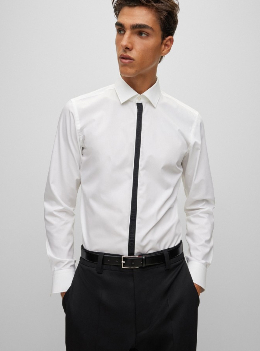 HUGO Leather Belt GAVRILO - Black