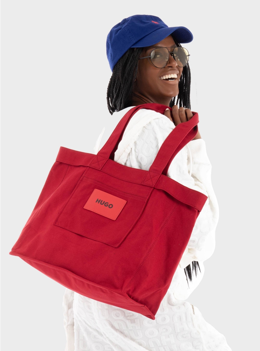 HUGO Canvas Tote Bag Becky - Red