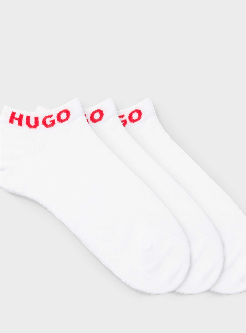 HUGO Three-Pack Ankle Socks 3P AS UNI CC W - White