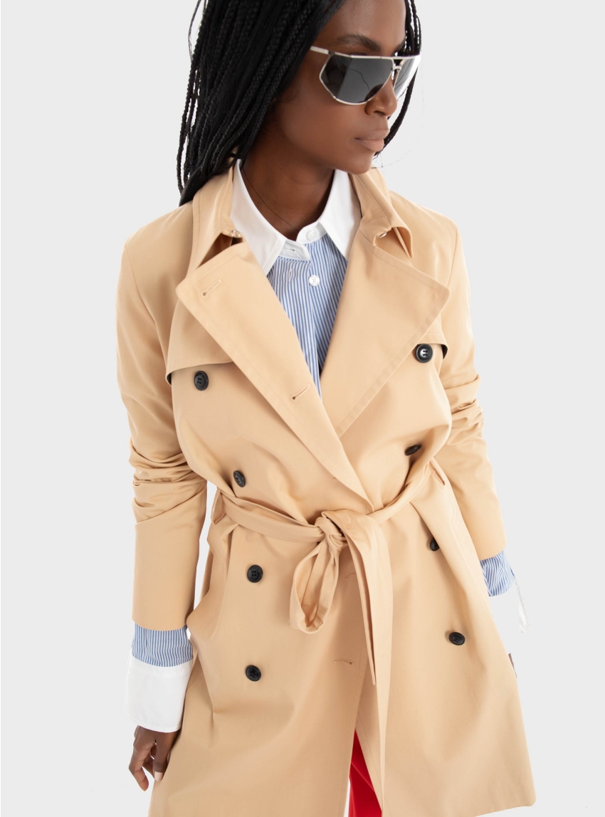 HUGO Double Breasted Trench Coat Makares-1 - Beige