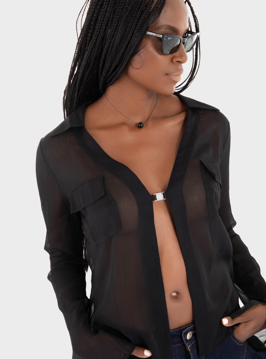 HUGO Slim Fit Shirt Eleazara - Black