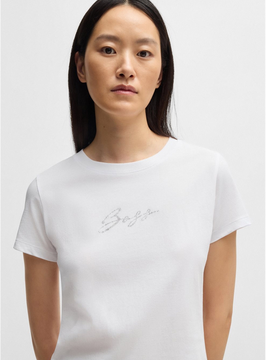 BOSS Crystal T-Shirt C_Esogo_2_MA_crystal - White