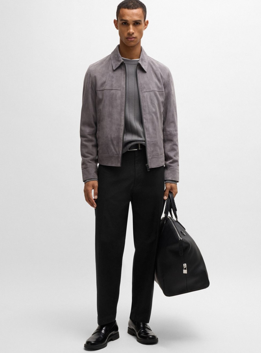 BOSS Straight Fit Trousers C-Kleon - Black