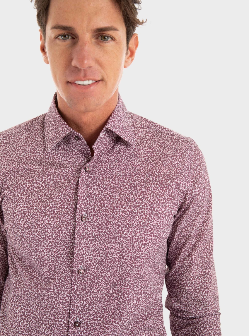 BOSS Slim Fit Shirt H-HANK-kent-C1-214 - Dusty Pink