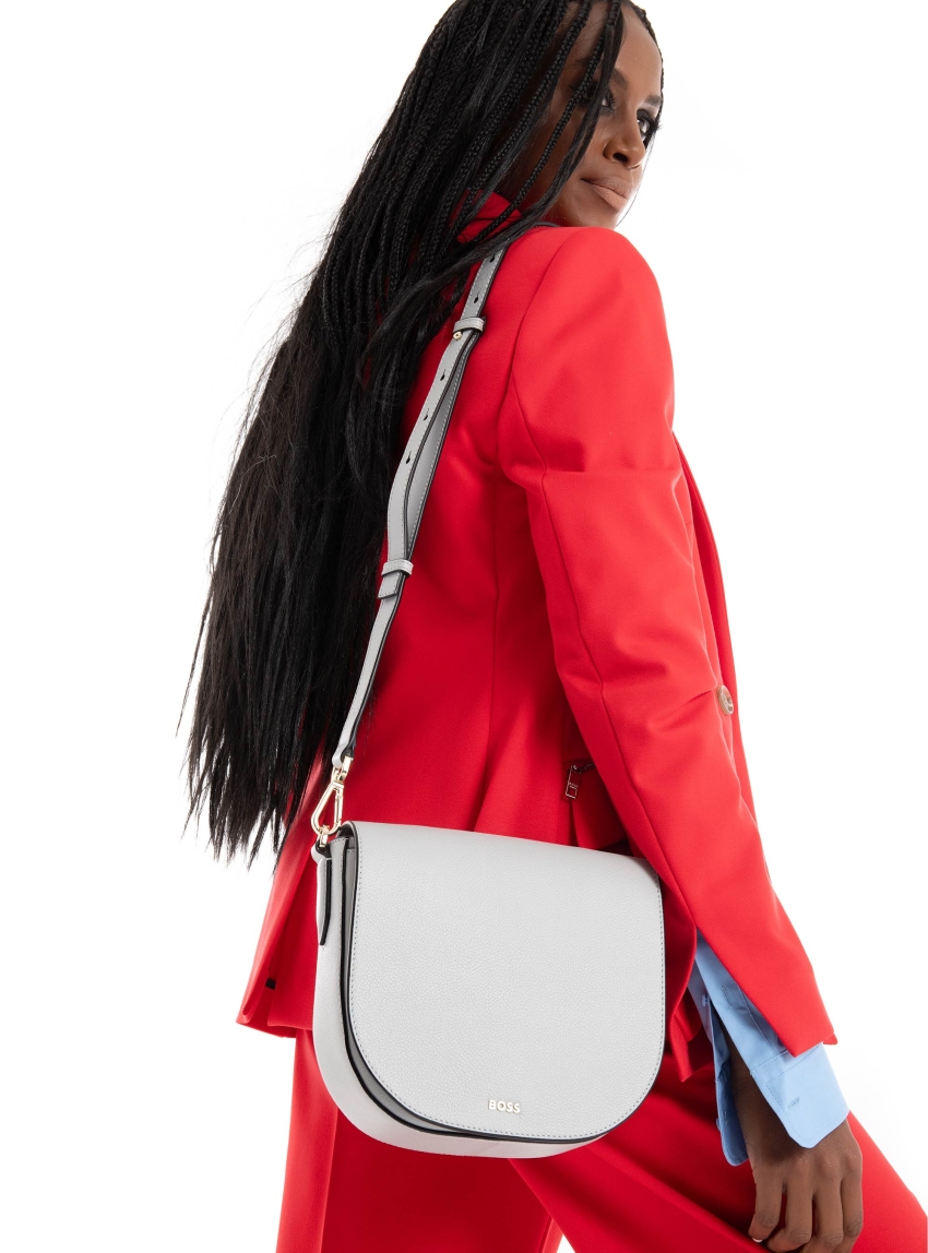 BOSS Crossbody Bag Alyce Flap Xbody BM - Light Grey