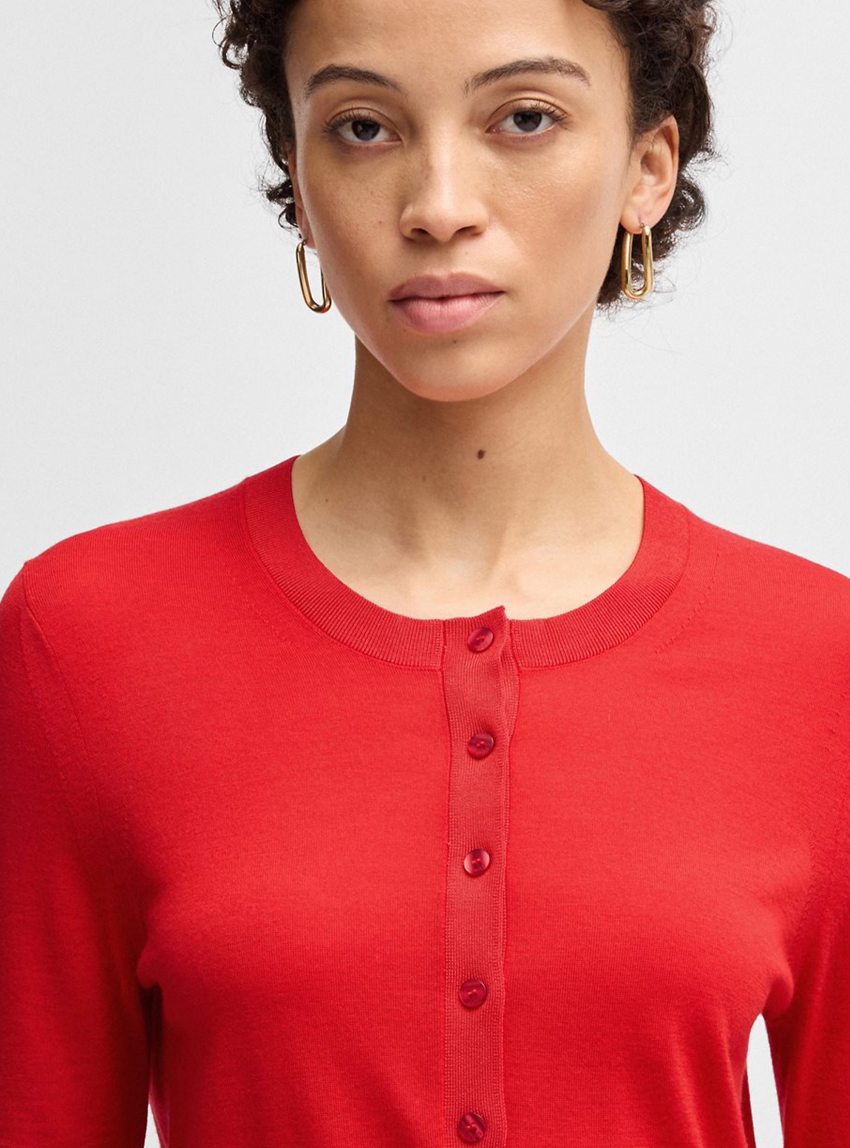 BOSS Knitted Top Fiblure - Red