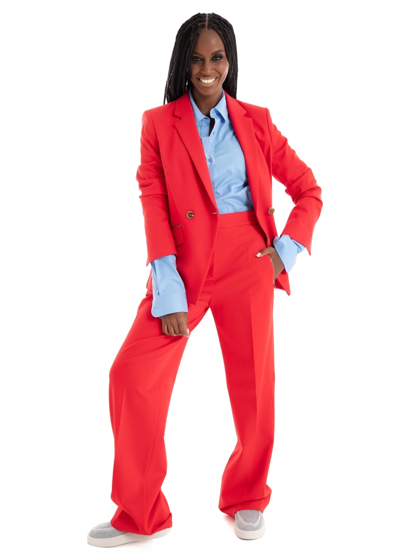 BOSS Regular-Fit Trousers Zipped Pockets Tilda1 - Red