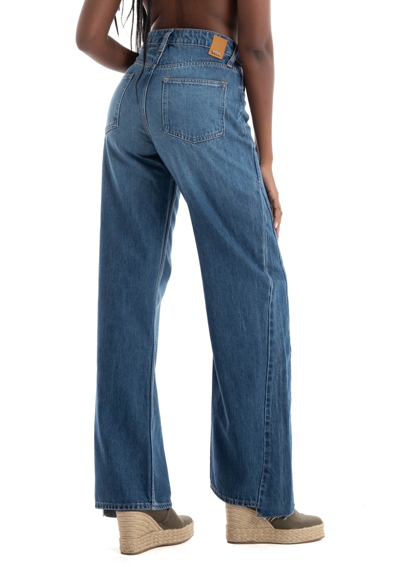 BOSS Wide Leg Jeans CROSSROAD SUPER BF - Dark Aged Denim