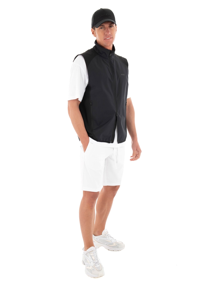 BOSS Slim-Fit Shorts In Water-Repellent Stretch Fabric S_Commuter - White