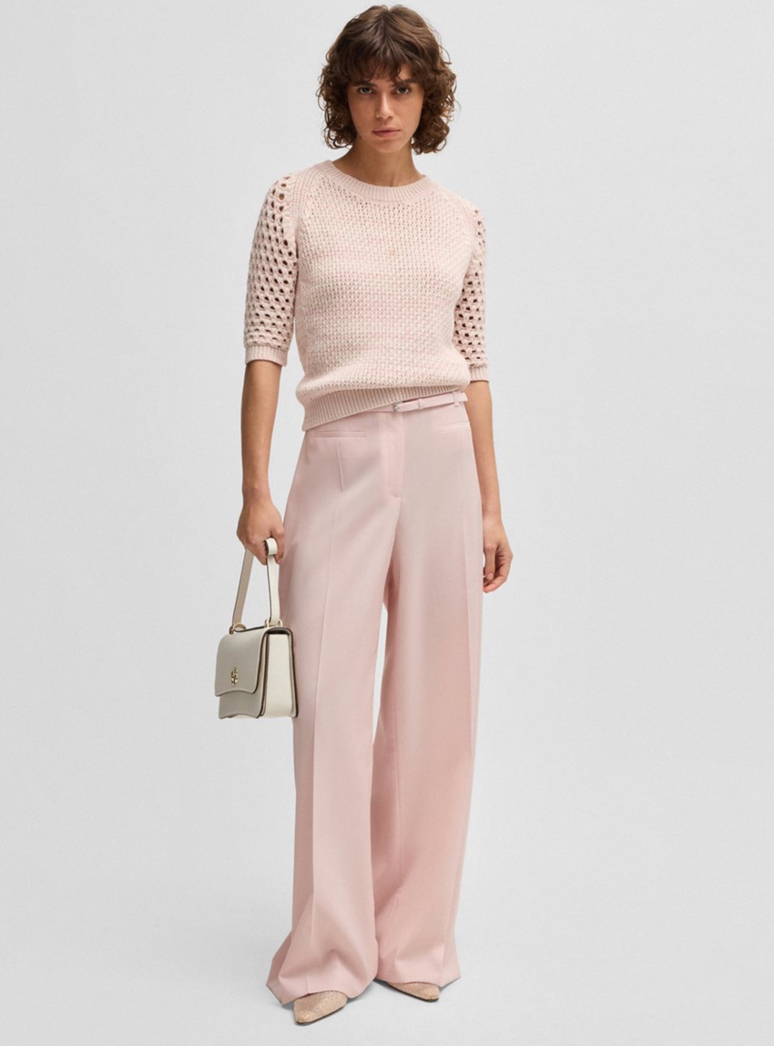 BOSS Relaxed-Fit Trousers Tilda8 - Pale Pink