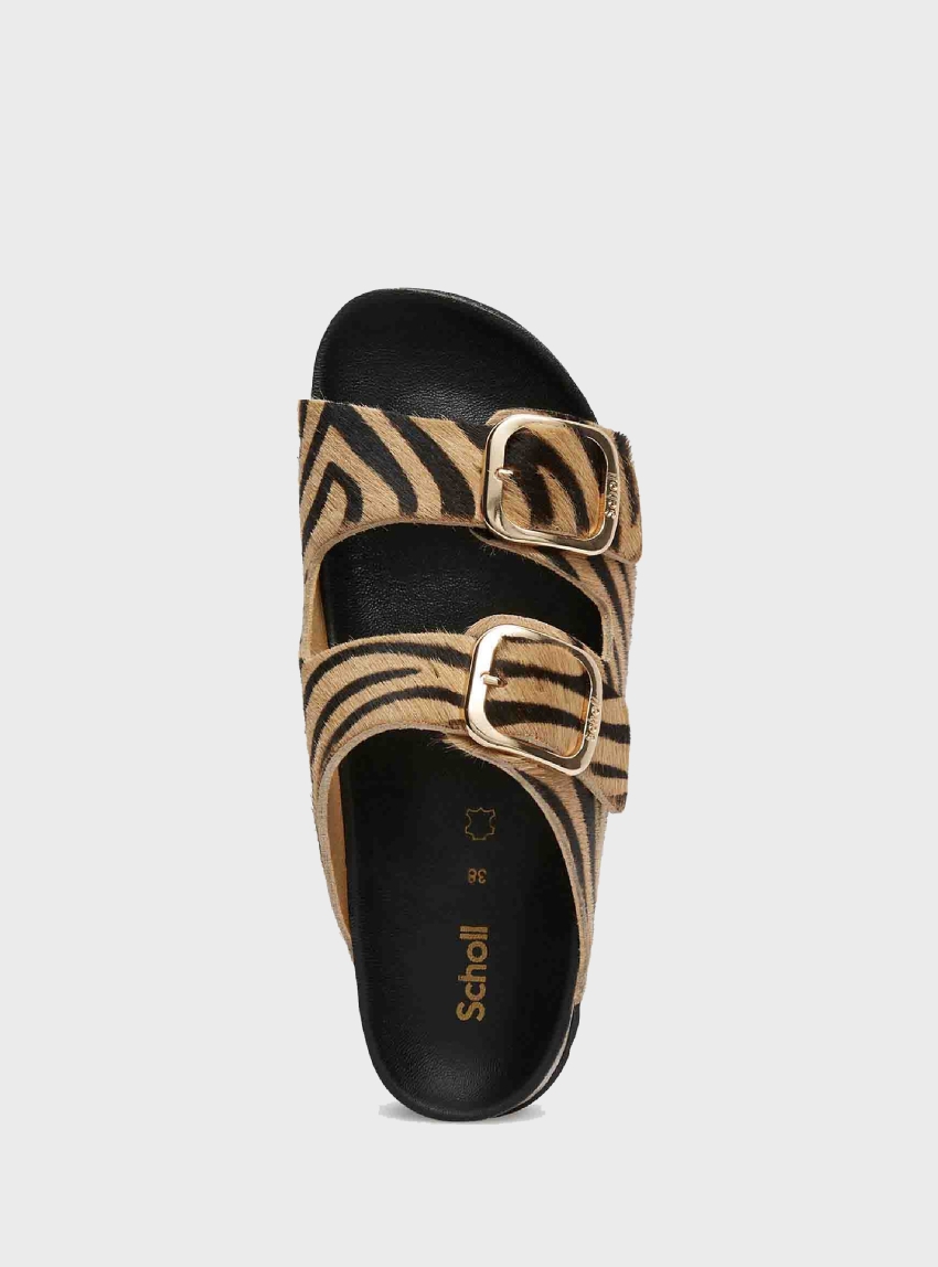 Scholl Noelle Eva Sandals - Zebra Print