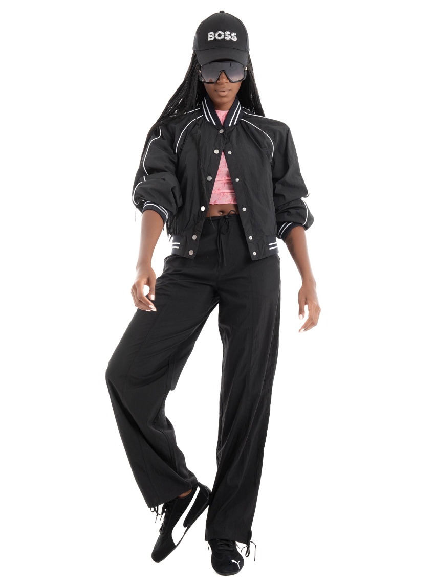 Calvin Klein Washed Ecovero Nylon Pant - Black