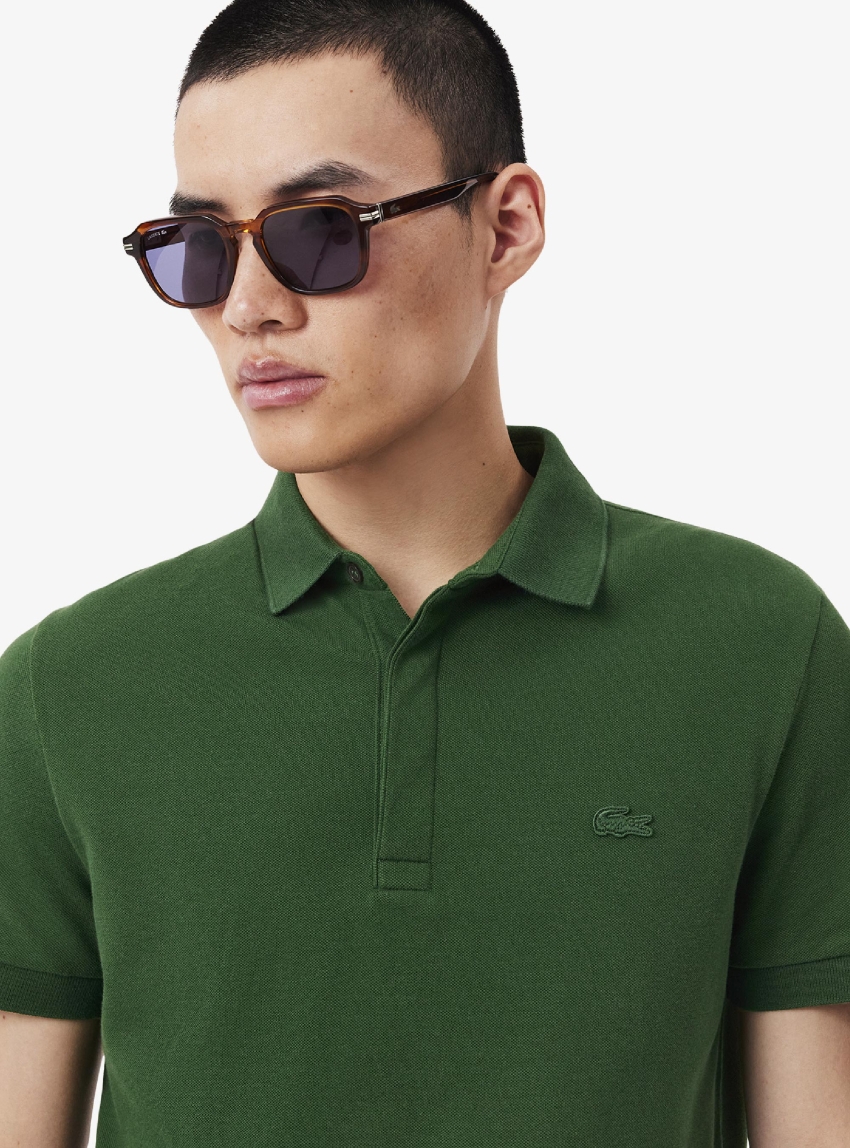 Lacoste Regular Fit Paris Stretch Piqué Polo - Green