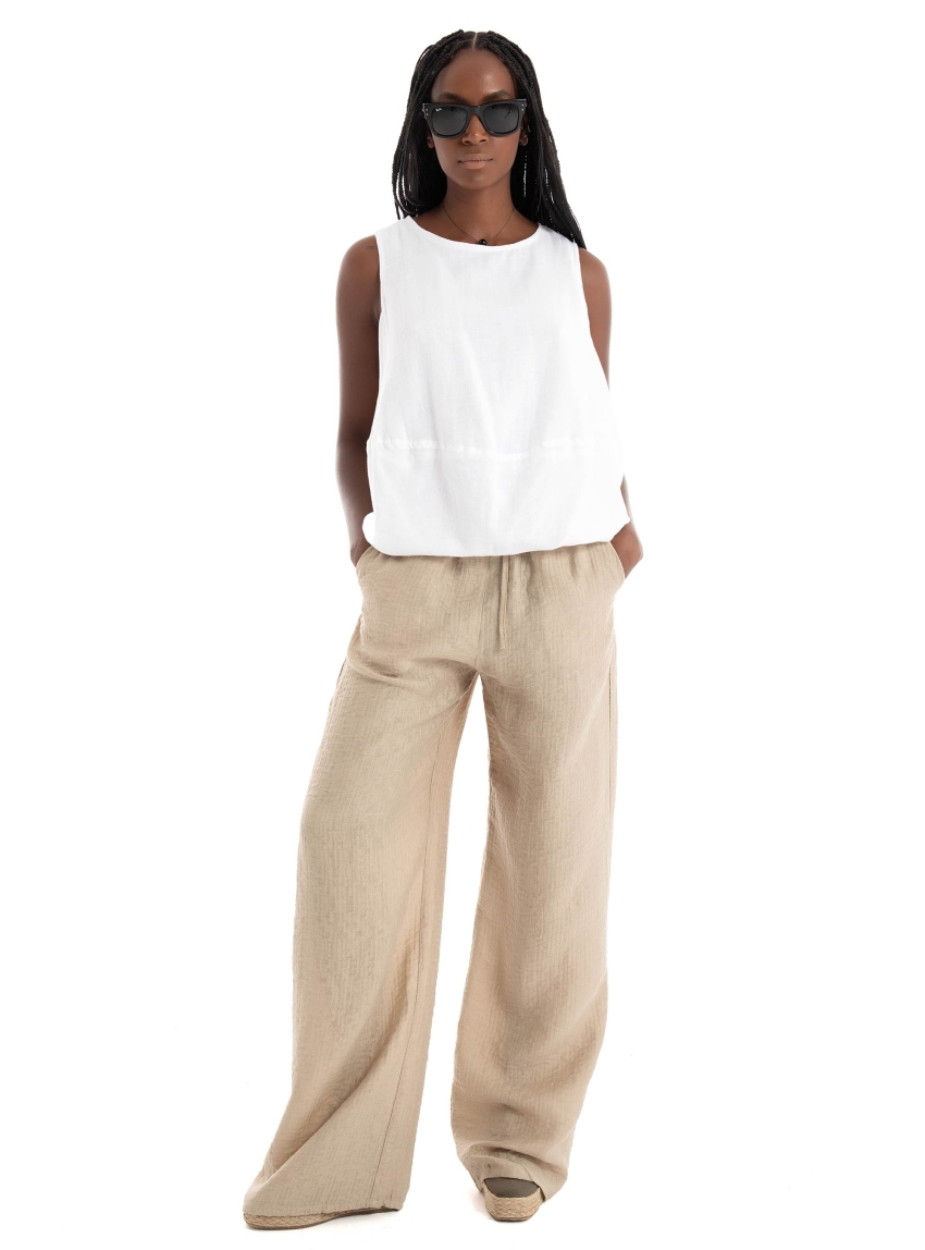 Black & Black  Pants - Beige