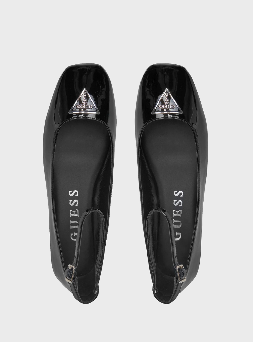Guess Levvis Patent Ballet Pump - Black