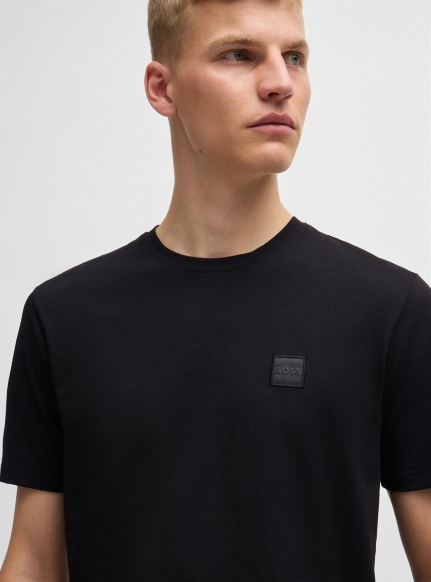 BOSS Regular Fit Logo Patch T-Shirt Tales - Black