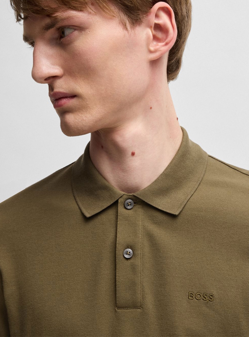 BOSS Regular-Fit Polo Shirt Pallas - Dark Olive Green