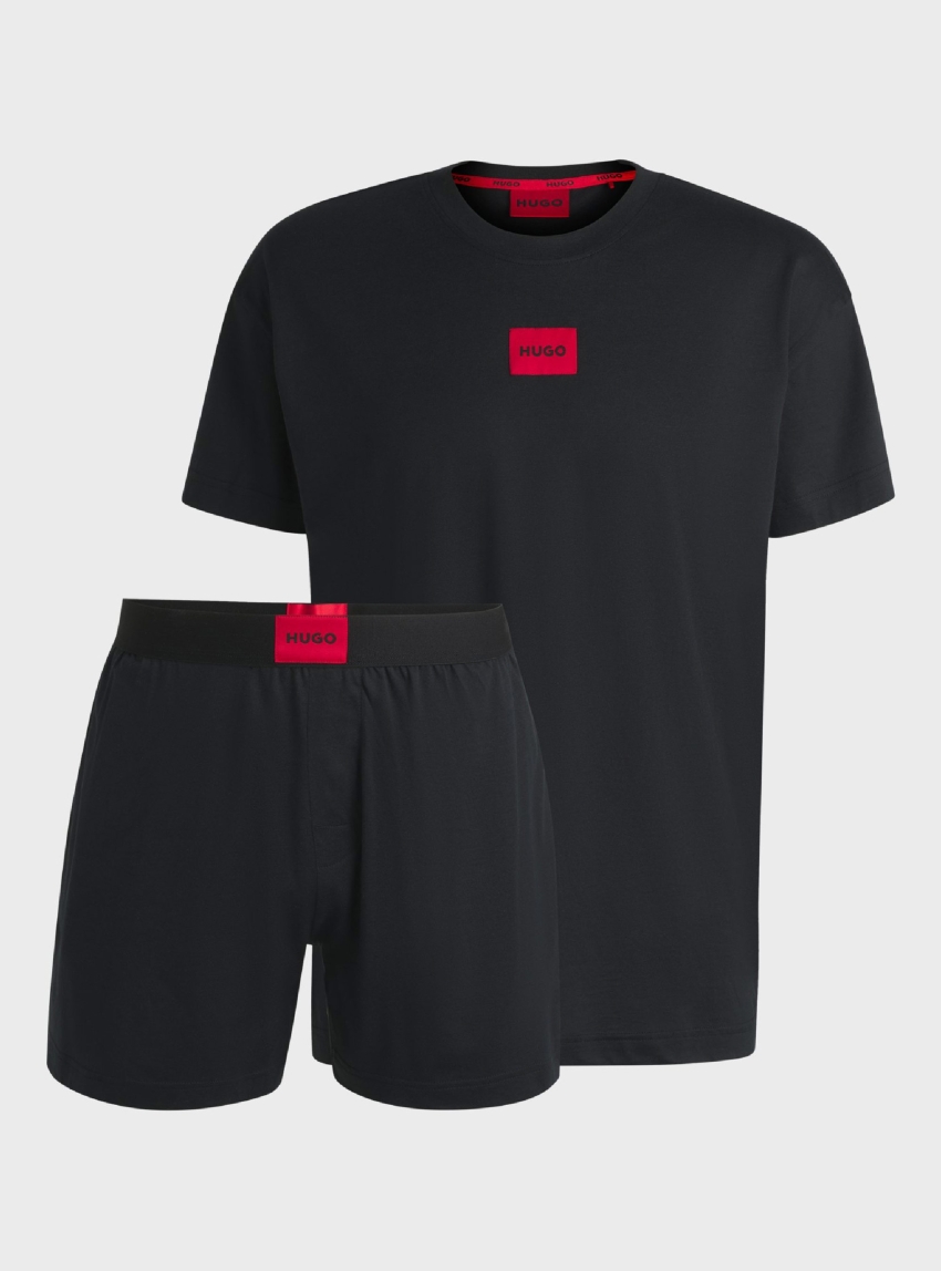HUGO Pyjama Shorts GALAXY_SHORT SET - Black