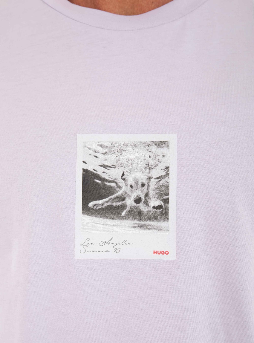HUGO Relaxed Fit T-Shirt Darthy - Lilac