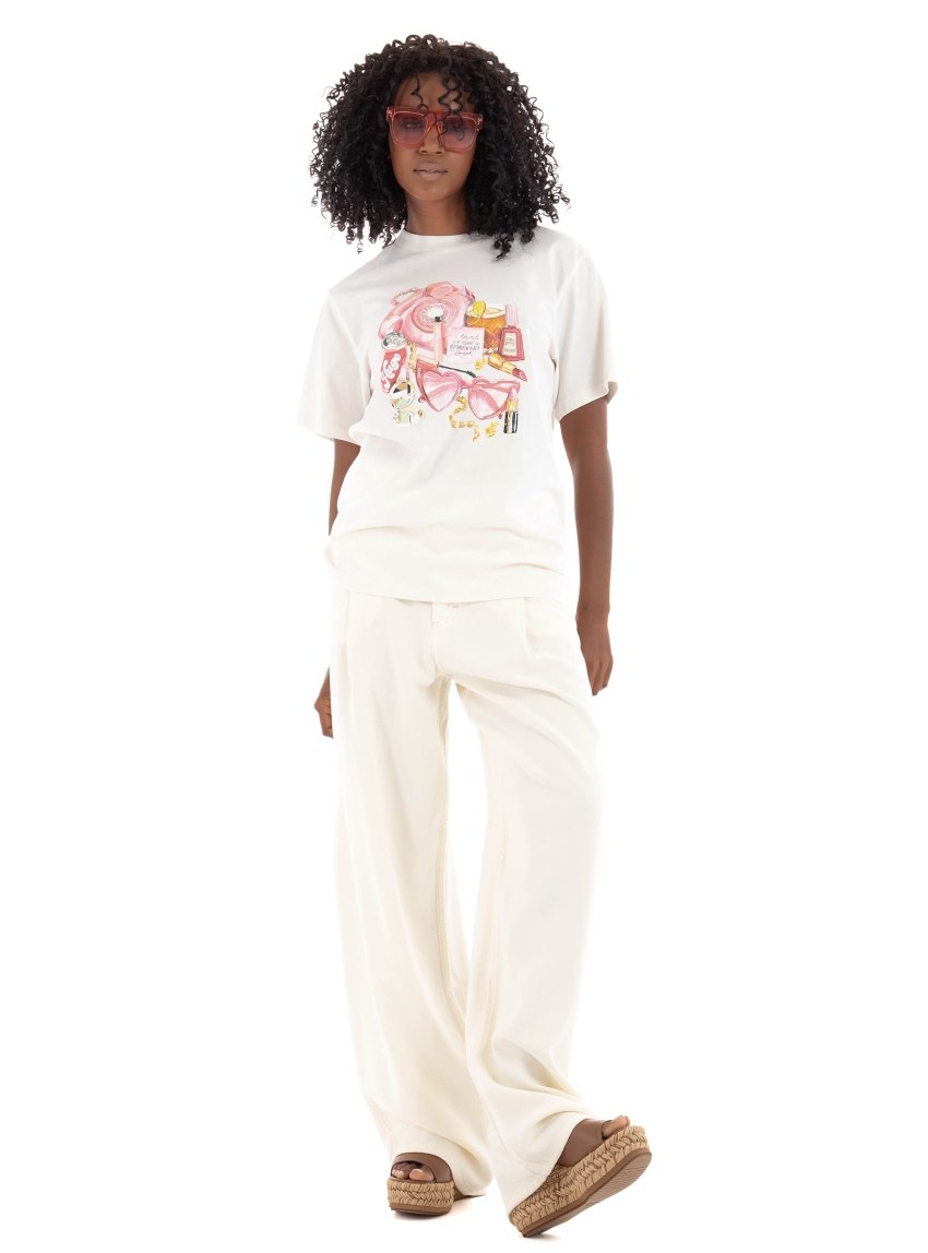 BOSS Pleated Jeans C_SLOUCHY 1.0 - Off White
