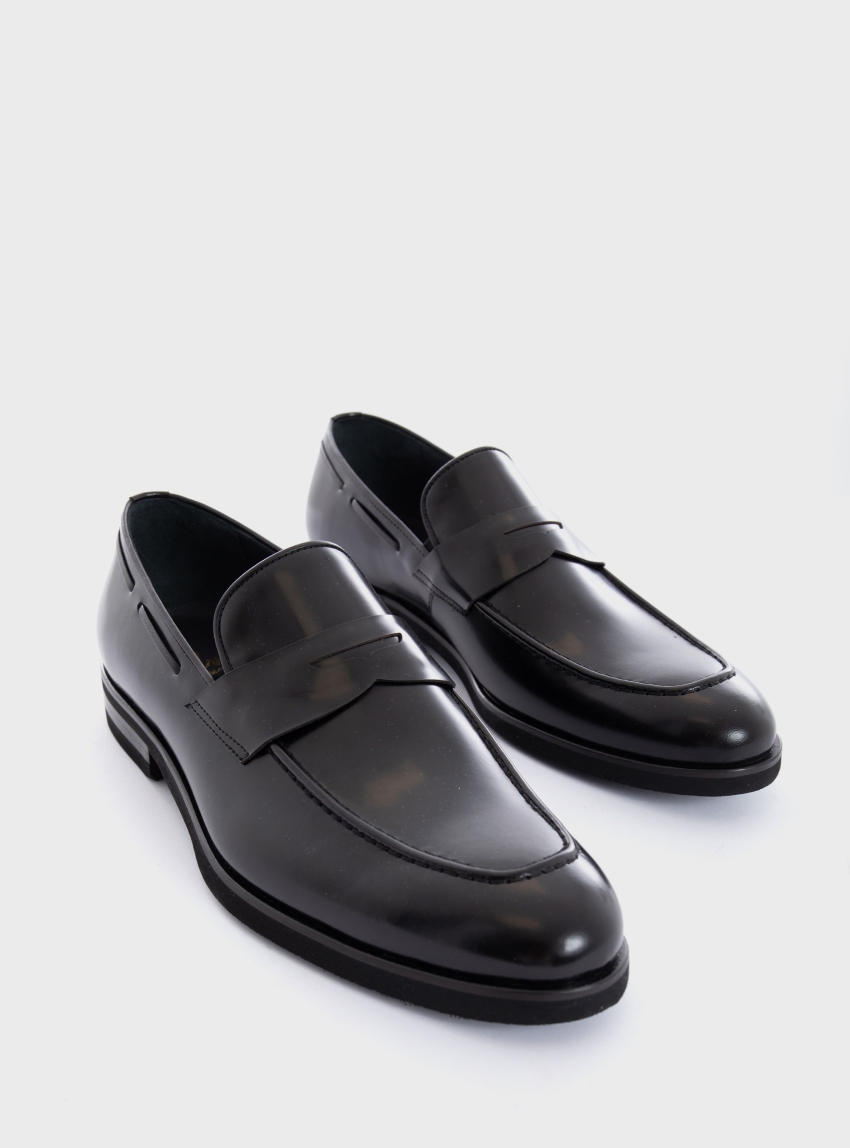 Per La Moda Penny Loafers - Black