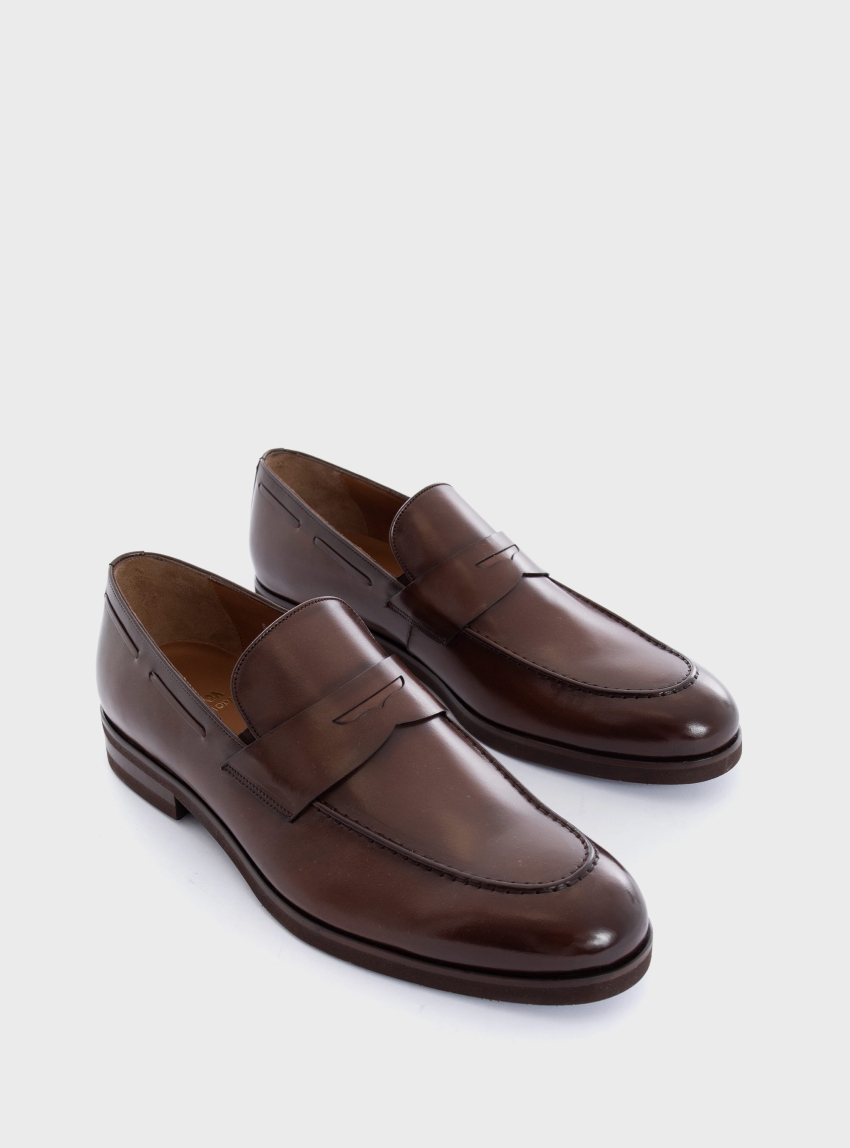 Per La Moda Penny Loafers - Brown