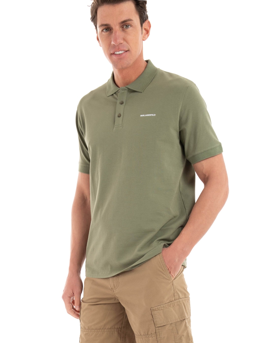 Karl Lagerfeld Regular Fit Polo Shirt - Olive 