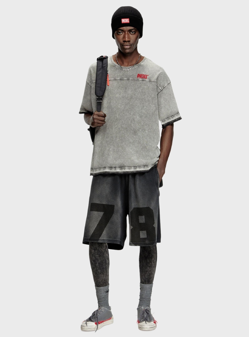 Diesel P-TAIN-MESH SHORTS - Black