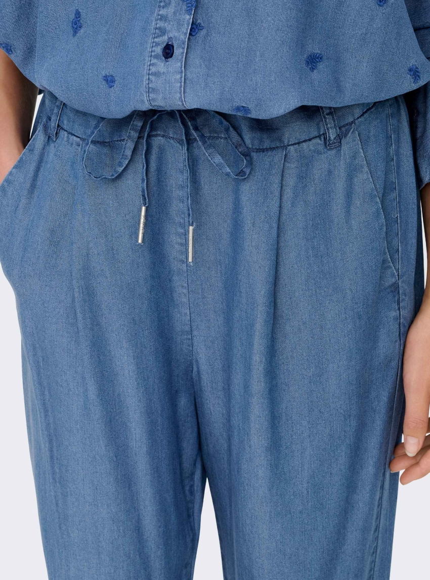 Only Poptrash Charis Pants - Medium Aged Denim