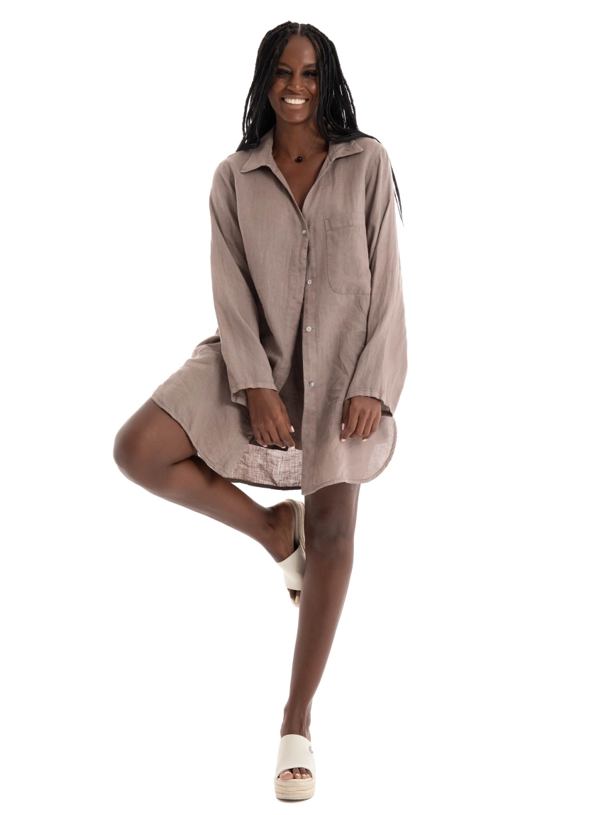 Black & Black  Shirt - Dark Beige