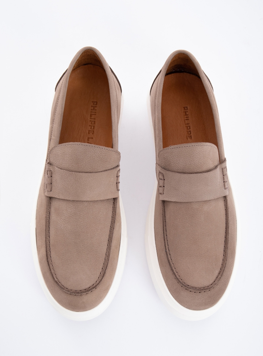Phillippe Lang Penny Loafers - Beige