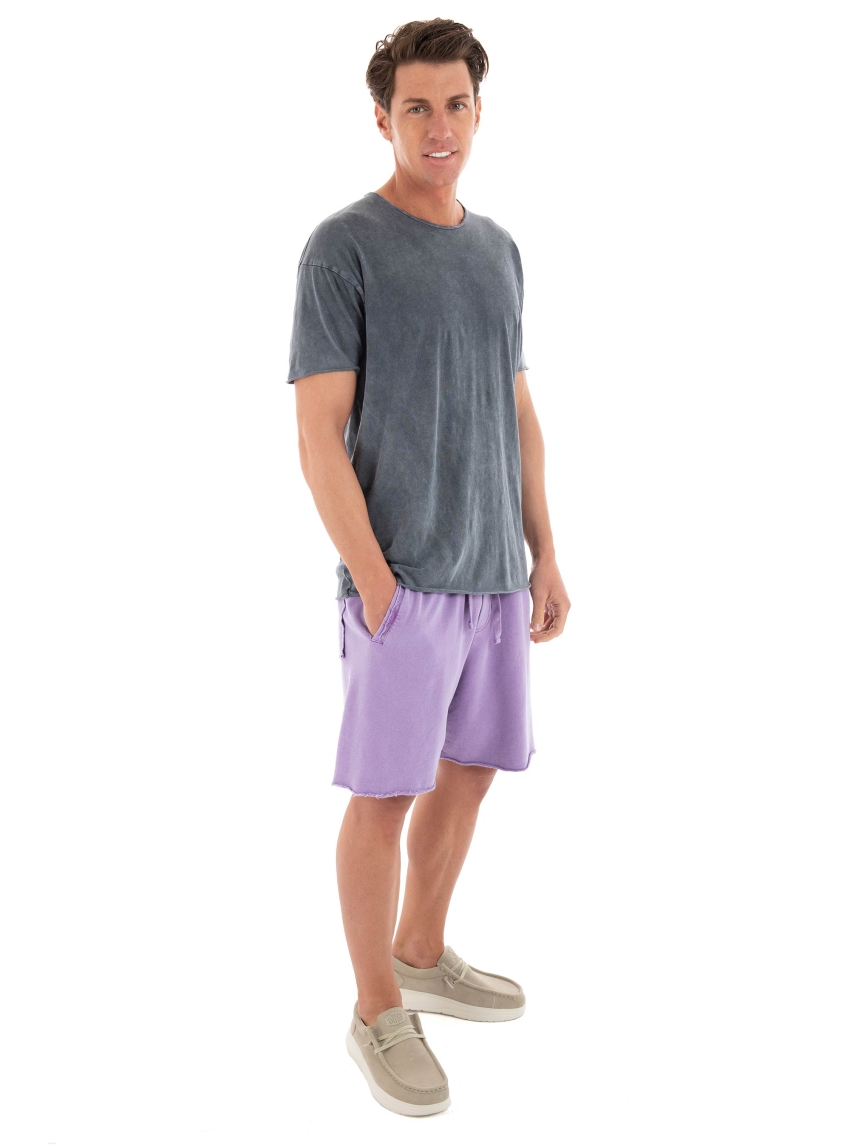 Dirty Laundry Raw Edges Sweatbermuda - Purple